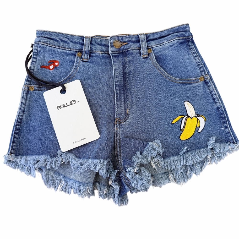 NWT Rolla's Hightails Denim Shorts High Rise Size 26/8